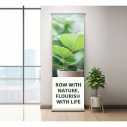 Silverstep 24'' Retractable Banner Stand with Lights (24" x 92")