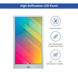 Portable LED Wall Mount Digital Display Signage 43"