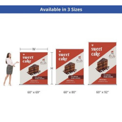 Silverstep 60" x 92" Retractable Banner Stand (Graphic only)