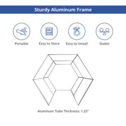 Hexagonal Vogue Booth Enclosure (Hardware only)