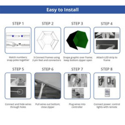 Hexagonal Vogue Booth Enclosure (Hardware only)