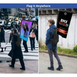 Backpack Flags - Rectangle, Double Sided Package (15.73"x30.49")