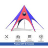Custom Star Tent, Frame and Topper (20 ' x 13 ')