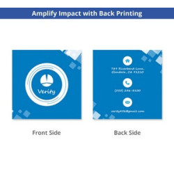 Square Business Cards - Printed Front and Back (3" x 3")