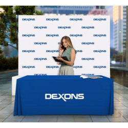 Premium Full Color Table Covers & Throws - 3 Sided (8' x 2.5')