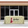 Pleated Table Cover, Fire Retardant Polyester Fabric (8' x 2.5')