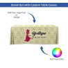 Pleated Table Cover, Fire Retardant Polyester Fabric (8' x 2.5')