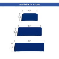 Pleated Table Cover, Fire Retardant Polyester Fabric (8' x 2.5')