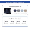 Pleated Table Cover, Fire Retardant Polyester Fabric (8' x 2.5')