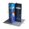 6.5' Magnetic Modular Fabric Display Cross Island Shape (Double Sided)
