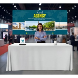 Table Top Banner - Back Wall Display Package, Single Sided (6.07' x 5.41ft)