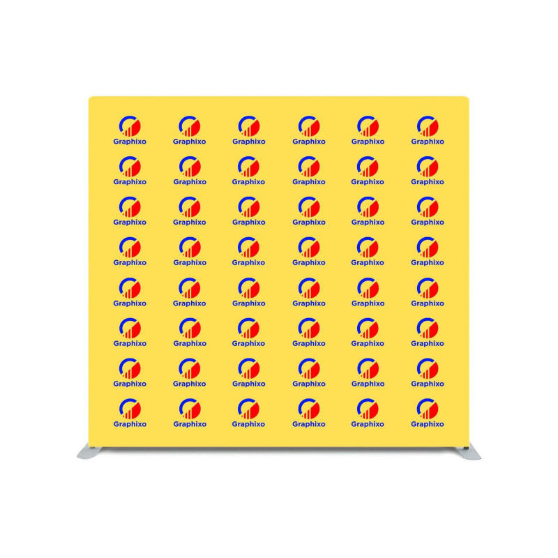 8' x 8' Step and Repeat Straight Pillow Case Backdrop Package