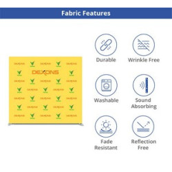 8' x 8' Step and Repeat Straight Pillow Case Backdrop Package