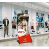 Fabric Display Stand Snake C Package, Double Sided (36.2" x 122.8")