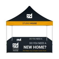 10' Aluminum Canopy Tent Package with Single-Sided Half Walls (All Sides)