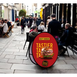 3.94' x 3.94' Circle Pop Up Banner