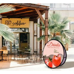 3.94' x 3.94' Circle Pop Up Banner