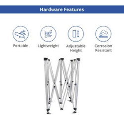 20' Aluminum Canopy Tent - Sustainable Tent Fabric (Frame+Topper)