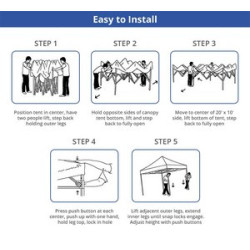 20' Aluminum Canopy Tent - Sustainable Tent Fabric (Frame+Topper)