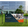 10' x 4' EZ-Post Banner Stands Package (With Wind flaps and UV Print)
