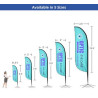 2' x 7.58' Feather Flag Double Sided Graphic package w/Cross Base