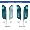 2' x 7.58' Feather Flag Double Sided Graphic package w/Cross Base