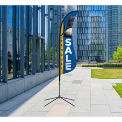 Shark Fin Flags, Single Sided Package (3' x 9.75ft)