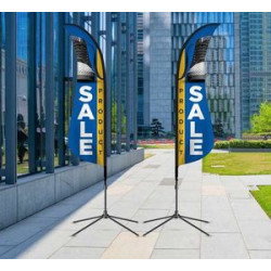 Shark Fin Flags, Single Sided Package (3' x 9.75ft)