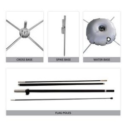 Shark Fin Flags, Single Sided Package (3' x 9.75ft)