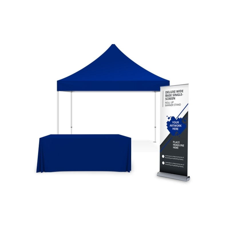 Portable Canopy Tent with Rollup Stand & Table Cover