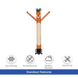 Tiger Inflatable Tube Man Mascot Package