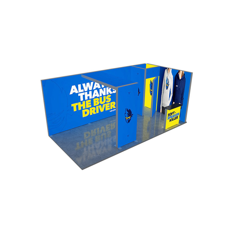 20' Backlit Trade Show Display - Design 7 (Single Sided)