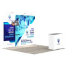 10' Inline Trade Show Booth – Modular Display with LED Lights, Monitor Mount & Counter