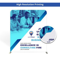 10' Inline Trade Show Booth – Modular Display with LED Lights, Monitor Mount & Counter