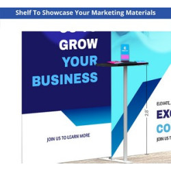 10' Inline Trade Show Booth – Modular Display with LED Lights, Monitor Mount & Counter
