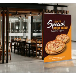 Silverstep 48" x 92" Retractable Banner Stand (Graphic only)