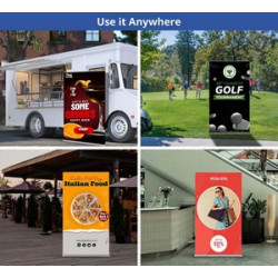 Silverstep 48" x 92" Retractable Banner Stand (Graphic only)