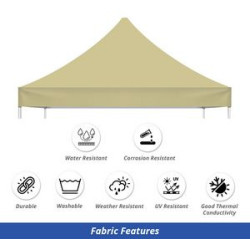 Beige Canopy Tent (Topper and Frame) - (20' x 10ft)