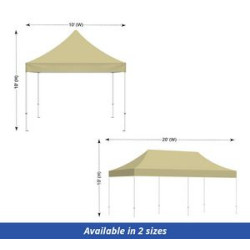 Beige Canopy Tent (Topper and Frame) - (20' x 10ft)