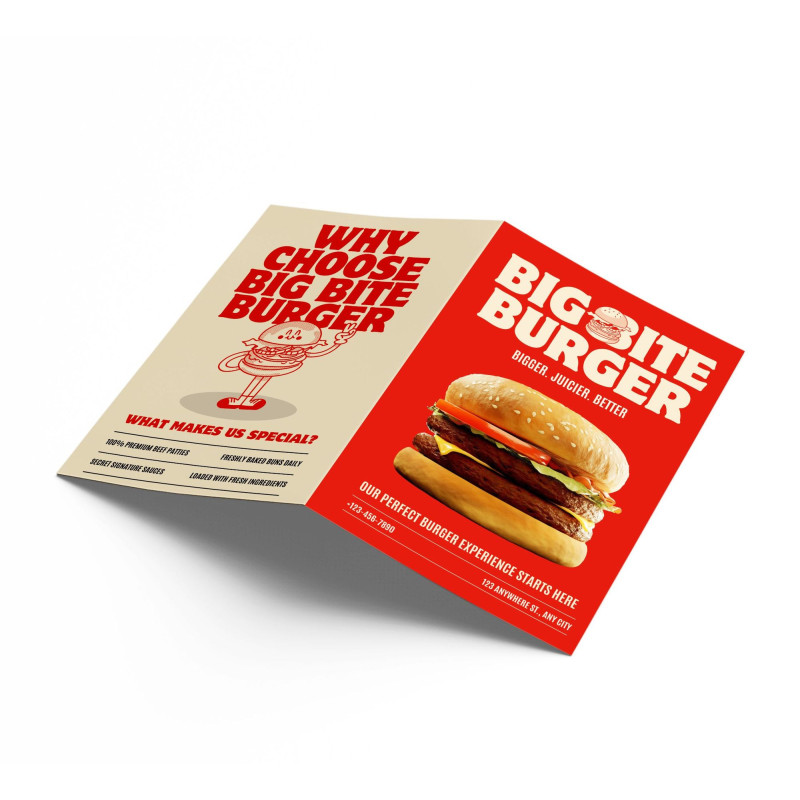 Folded Business Flyers (Printed Outside Only)