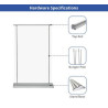 Silverstep 48'' Retractable Banner Stand Package with Silver Light 50Wx2