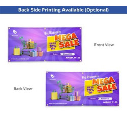 Custom Ultra Premium Vinyl Banners with Top and Bottom Pole Pocket (1' x 1ft/SQFT)