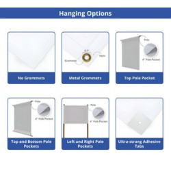 Custom Ultra Premium Vinyl Banners with Top and Bottom Pole Pocket (1' x 1ft/SQFT)