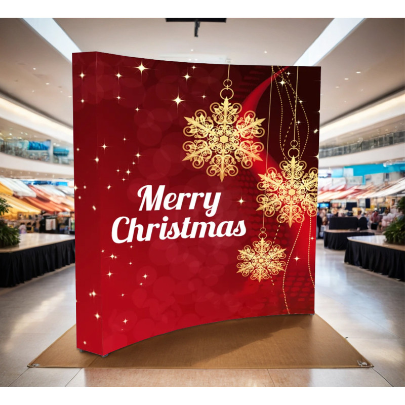 8' x 8' Fabric Pop Up Curved Display (Graphic only)