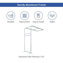 L shaped Tube Arch Fabric Display (Hardware only)