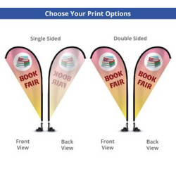 Suction Cup Flags - Teardrop Double Sided Package (12.17'' x 23.78'')