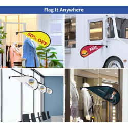 Suction Cup Flags - Teardrop Double Sided Package (12.17'' x 23.78'')