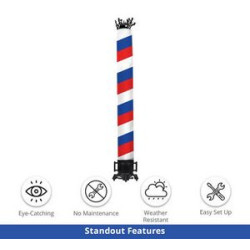 Barber Pole (Red, White, Blue) Tube package