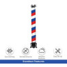 Barber Pole (Red, White, Blue) Tube package