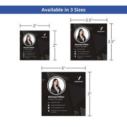 Square Business Cards - Printed Front and Back (2.5" x 2.5")